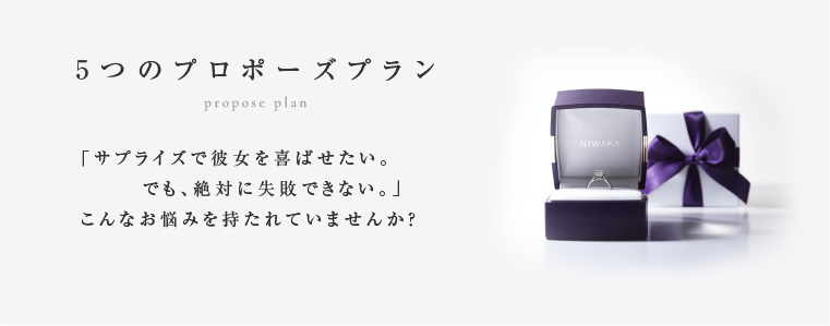5つのプロポーズプラン